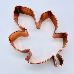 Large Copper Cookie‎ Cutter - Christmas #12 Leaf